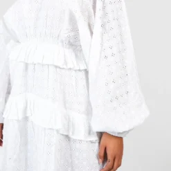 Grande Taille - Robe Patineuse à Volants -Pas Cher Vêtue Diva Magasin gzz38408 white xl 3