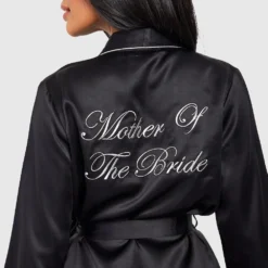 BOOHOO Robe De Chambre Satinée à Broderie Mother Of The Bride