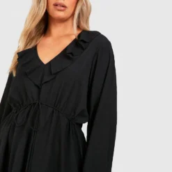 Grande Taille - Robe Mi-longue Texturée -Pas Cher Vêtue Diva Magasin gzz38568 black xl 3