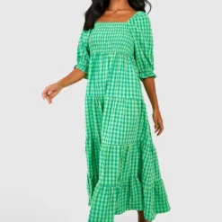 Petite - Robe Mi-longue à Imprimé Vichy