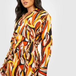 Petite - Robe Portefeuille Zébrée -Pas Cher Vêtue Diva Magasin gzz38668 white xl 2