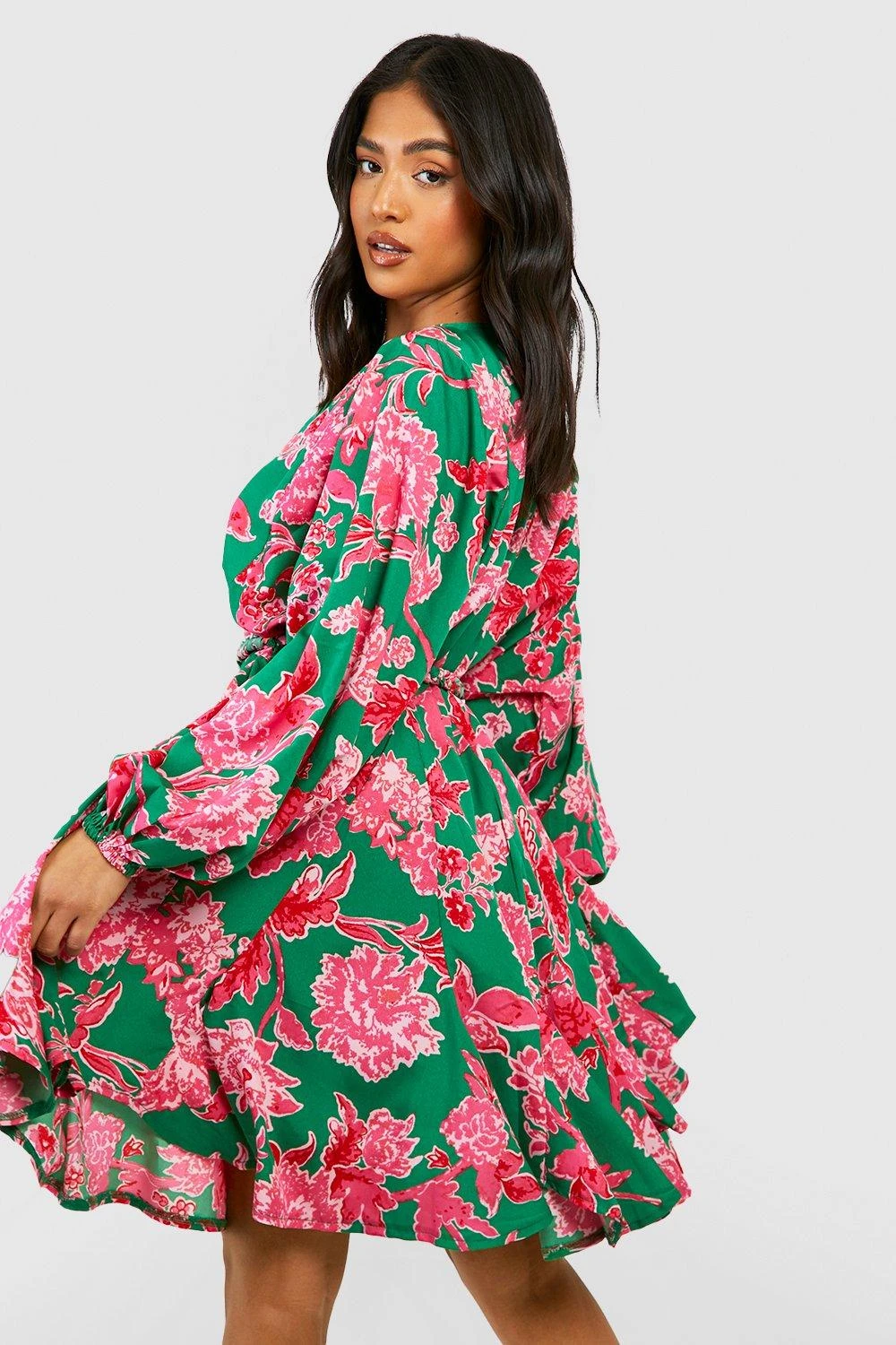 Petite - Robe Patineuse Fleurie à Ceinture 4 Petite - Robe Patineuse Fleurie à Ceinture – Image 2