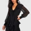 Petite - Robe Patineuse Nouée En Plumetis -Pas Cher Vêtue Diva Magasin gzz38711 black xl scaled