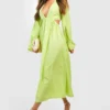 Robe Longue à Découpes -Pas Cher Vêtue Diva Magasin gzz39042 lime xl