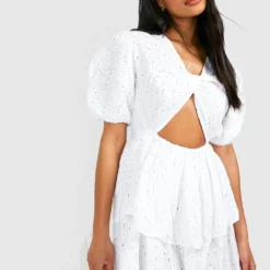Robe Patineuse Premium En Broderie Anglaise -Pas Cher Vêtue Diva Magasin gzz39064 white xl 2