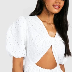 Robe Patineuse Premium En Broderie Anglaise -Pas Cher Vêtue Diva Magasin gzz39064 white xl 3