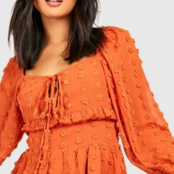 Robe Patineuse à Volants -Pas Cher Vêtue Diva Magasin gzz39083 rust xl 3