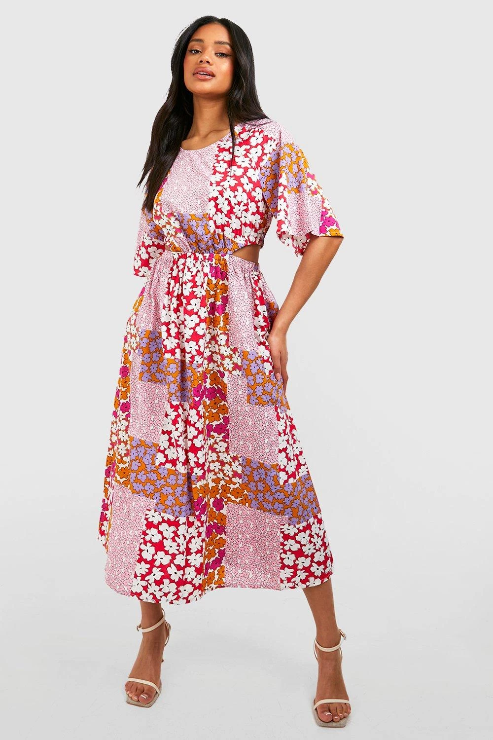 Robe Mi-longue Fleurie à Manches Larges 3 Robe Mi-longue Fleurie à Manches Larges