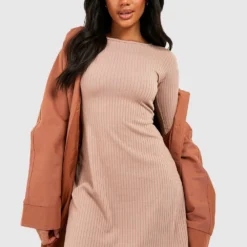 Robe Patineuse Côtelée à Manches évasées 8 Robe Patineuse Côtelée à Manches évasées -Pas Cher Vêtue Diva Magasin gzz40043 stone xl 2