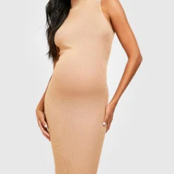 Maternité - Robe De Grossesse à Col Nageur -Pas Cher Vêtue Diva Magasin gzz40216 toffee xl 2