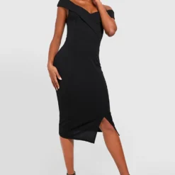Tall - Robe Mi-longue Fendue 8 Tall - Robe Mi-longue Fendue -Pas Cher Vêtue Diva Magasin gzz40270 black xl 2