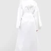 Robe De Chambre Satinée à Slogan Wifey