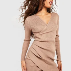 Robe Pull Portefeuille Froncée