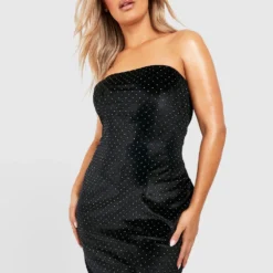 Grande Taille - Robe Bandeau Courte Métallisée -Pas Cher Vêtue Diva Magasin gzz40937 silver xl 2