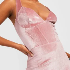 Tall - Robe Corset En Velours -Pas Cher Vêtue Diva Magasin gzz41006 blush xl 3