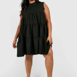 Grande Taille - Robe Babydoll à Volants 8 Grande Taille - Robe Babydoll à Volants -Pas Cher Vêtue Diva Magasin gzz41331 black xl 2 scaled