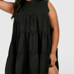 Grande Taille - Robe Babydoll à Volants 9 Grande Taille - Robe Babydoll à Volants -Pas Cher Vêtue Diva Magasin gzz41331 black xl 3 scaled