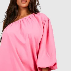 Grande Taille - Robe Asymétrique Patineuse -Pas Cher Vêtue Diva Magasin gzz41332 pink xl 3