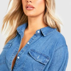 Grande Taille - Robe Chemise En Jean -Pas Cher Vêtue Diva Magasin gzz41369 stonewash xl 3 scaled