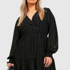 Grande Taille - Robe Patineuse En Plumetis -Pas Cher Vêtue Diva Magasin gzz41397 black xl 2