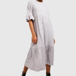 Tall - Robe Côtelée à Volants étagés