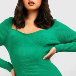 Robe Pull Courte -Pas Cher Vêtue Diva Magasin gzz41915 green xl 3