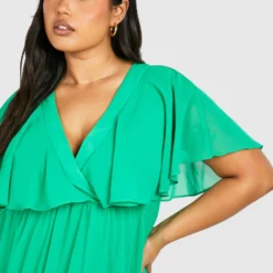Grande Taille - Robe Longue à Manches Larges -Pas Cher Vêtue Diva Magasin gzz42548 bright20green xl 3 scaled