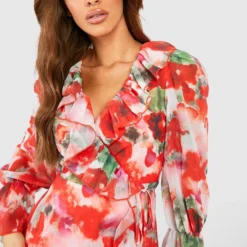 Robe Portefeuille Fleurie -Pas Cher Vêtue Diva Magasin gzz42568 red xl 3