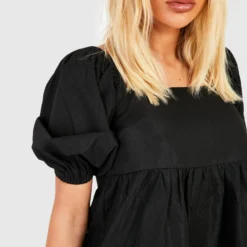 Robe Babydoll à Manches Bouffantes -Pas Cher Vêtue Diva Magasin gzz42665 black xl 3 scaled