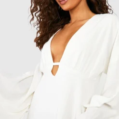 Robe Courte Décolletée à Manches Chauve-souris 9 Robe Courte Décolletée à Manches Chauve-souris -Pas Cher Vêtue Diva Magasin gzz42699 ivory xl 3