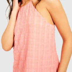 Robe Mi-longue Texturée à Col Nageur -Pas Cher Vêtue Diva Magasin gzz42711 orange xl 3