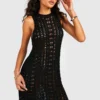 Robe Courte En Crochet -Pas Cher Vêtue Diva Magasin gzz42782 black xl