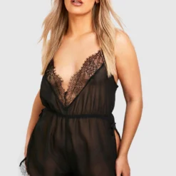 Grande Taille - Robe à Bordure En Dentelle