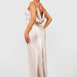 Petite - Robe De Demoiselle D'honneur Satinée à Col Bénitier -Pas Cher Vêtue Diva Magasin gzz43996 champagne xl 1