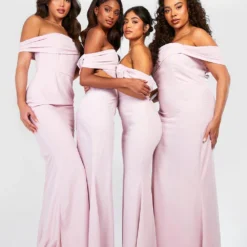 Tall - Robe Demoiselle D'honneur à épaules Dénudées -Pas Cher Vêtue Diva Magasin gzz44002 blush xl 3