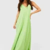 BOOHOO Robe Longue à Bretelles -Pas Cher Vêtue Diva Magasin gzz44027 green xl