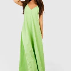 BOOHOO Robe Longue à Bretelles -Pas Cher Vêtue Diva Magasin gzz44027 green xl 2