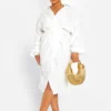 Grande Taille - Robe Chemise Mi-longue -Pas Cher Vêtue Diva Magasin gzz44069 white xl scaled