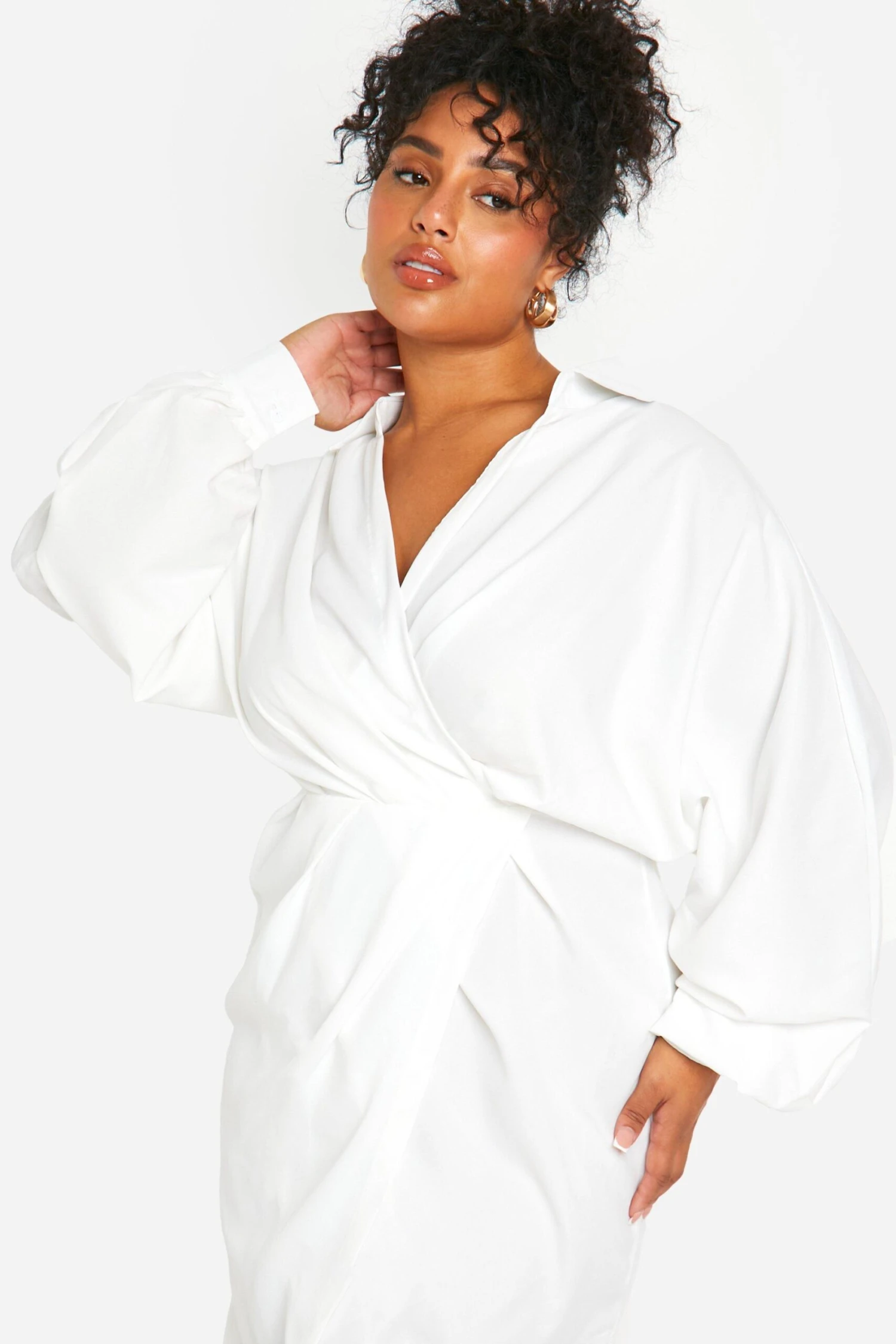 Grande Taille - Robe Chemise Mi-longue 6 Grande Taille - Robe Chemise Mi-longue – Image 4