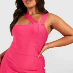 Grande Taille - Robe Asymétrique Bandage Premium -Pas Cher Vêtue Diva Magasin gzz44081 hot20pink xl 2
