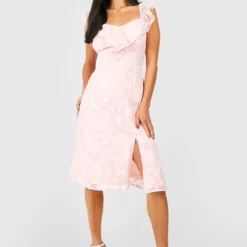 Petite - Robe Mi-longue Fleurie à Volants