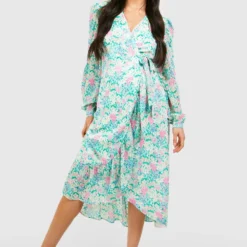 Maternité - Robe De Grossesse Portefeuille Fleurie -Pas Cher Vêtue Diva Magasin gzz45864 multi xl 2