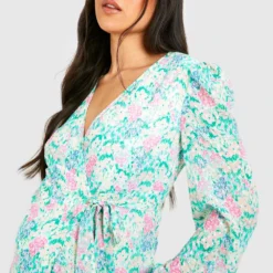 Maternité - Robe De Grossesse Portefeuille Fleurie -Pas Cher Vêtue Diva Magasin gzz45864 multi xl 3