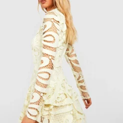 Tall - Robe Patineuse Premium En Dentelle -Pas Cher Vêtue Diva Magasin gzz46550 lemon xl 1