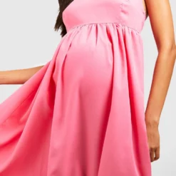 Maternité - Robe De Grossesse à Bretelles Fines 9 Maternité - Robe De Grossesse à Bretelles Fines -Pas Cher Vêtue Diva Magasin gzz46584 pink xl 3