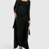 Maternité - Ensemble De Grossesse Avec Robe Et Pardessus -Pas Cher Vêtue Diva Magasin gzz46604 black xl