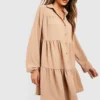 Robe Chemise à Volants 2 Robe Chemise à Volants -Pas Cher Vêtue Diva Magasin gzz46792 camel xl