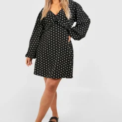 Grande Taille - Robe Babydoll à Volants -Pas Cher Vêtue Diva Magasin gzz46828 black xl 2