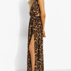 BOOHOO Tall - Robe Léopard Dos Nu -Pas Cher Vêtue Diva Magasin gzz46841 stone xl 2