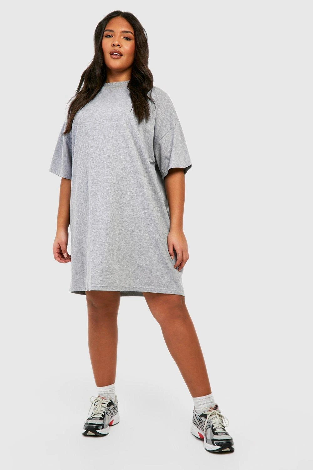 Grande Taille - Robe T-shirt Oversize En Coton 3 Grande Taille - Robe T-shirt Oversize En Coton